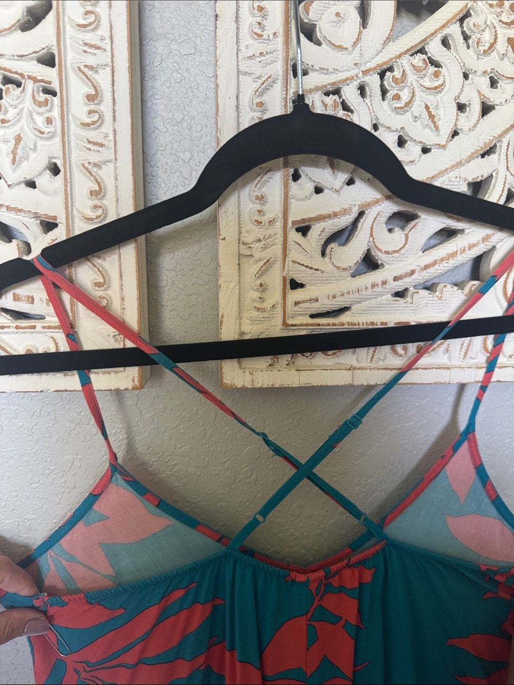 Old Navy Teal and Coral Striped Top - Picture 5 of 14